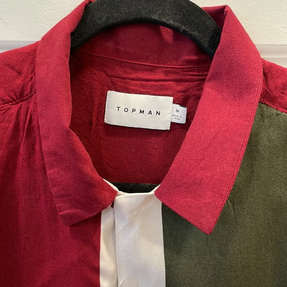 Men’s Topman Multicolored Striped Button Down Shirt M - Picture 8 of 8